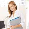 Happy office girl folders 18636763